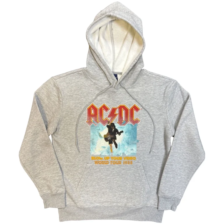 AC/DC Blow Up Your Video Grey Pullover Hoodie