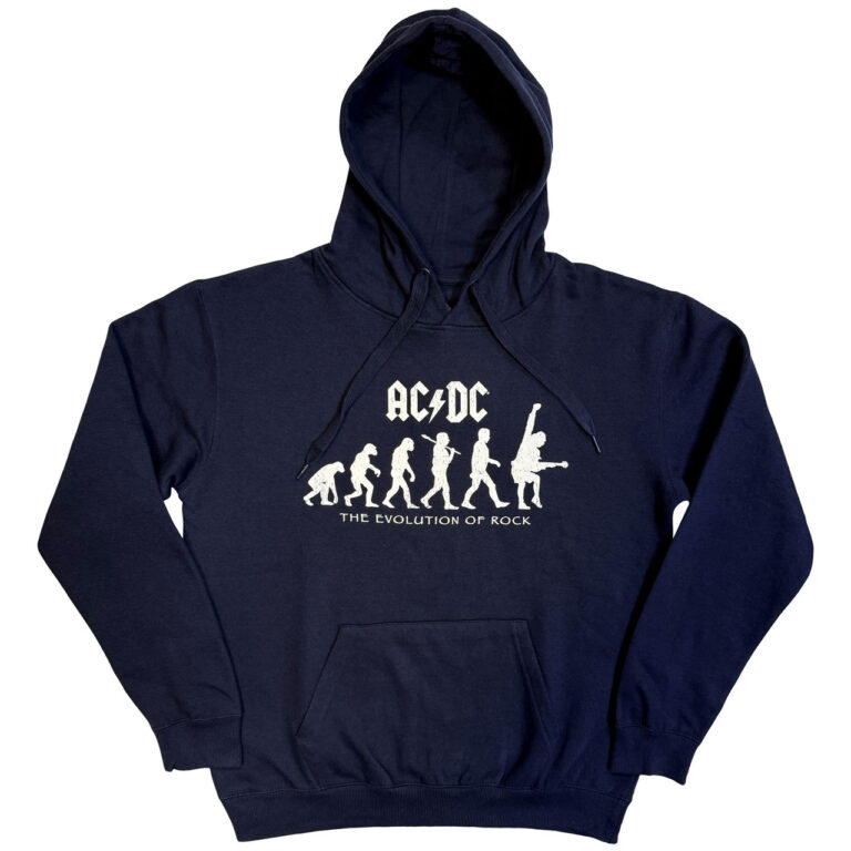 AC/DC Evolution of Rock Navy Blue Pullover Hoodie