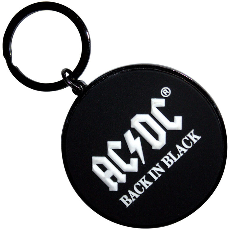 AC/DC Back In Black Keychain