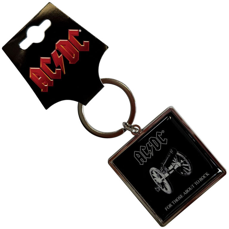 AC/DC Logo Outline For Those About To Rock Keychain