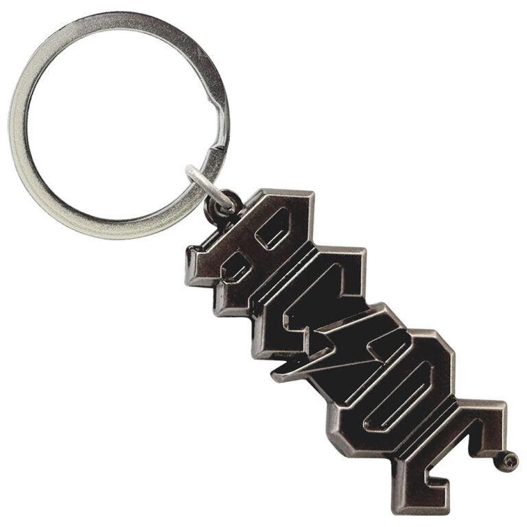AC/DC 3D Silver Logo Keychain