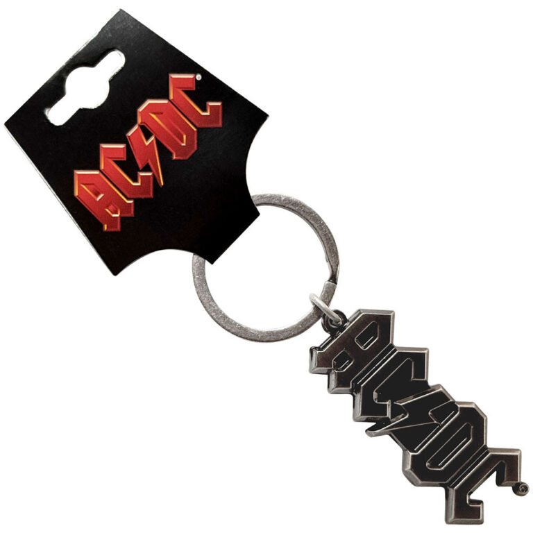 AC/DC 3D Silver Logo Keychain