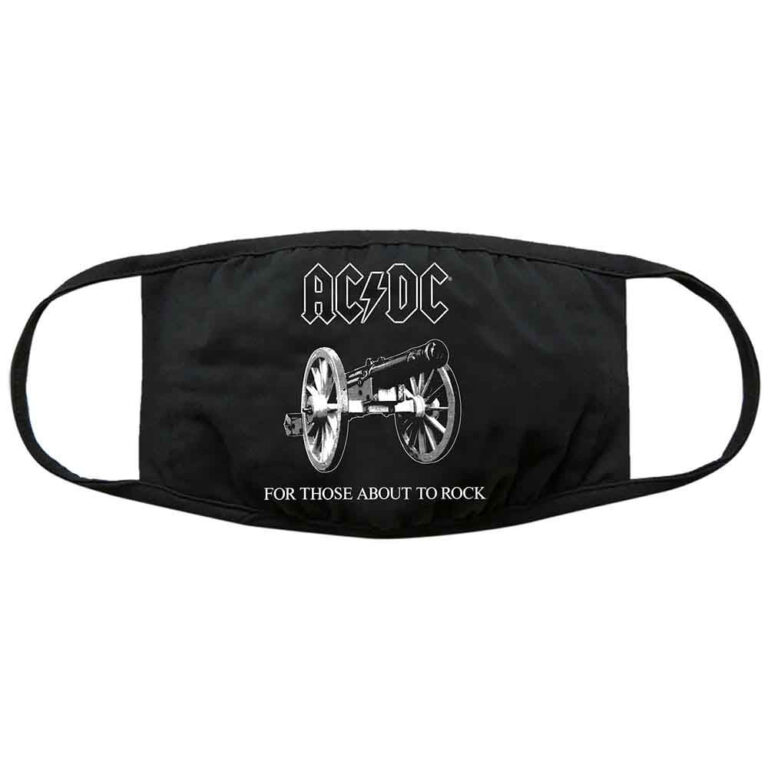 AC/DC About To Rock Black Face Mask