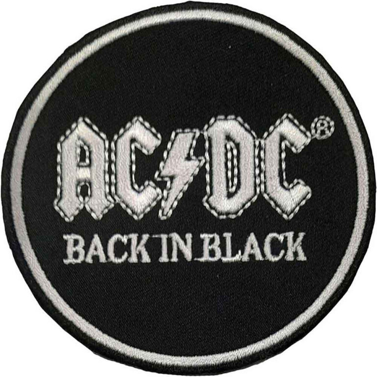 AC/DC Back In Black Circle Patch