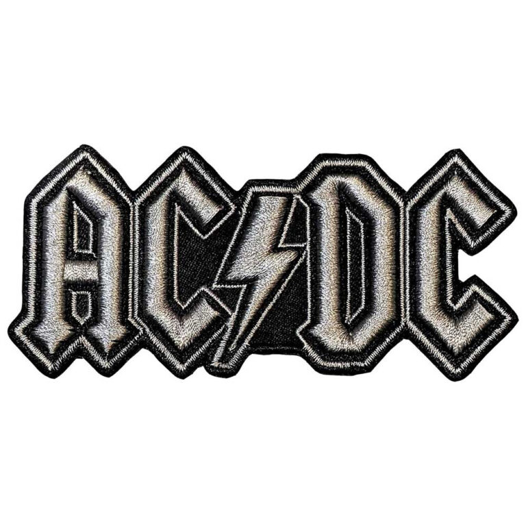 AC/DC Silver Logo Patch