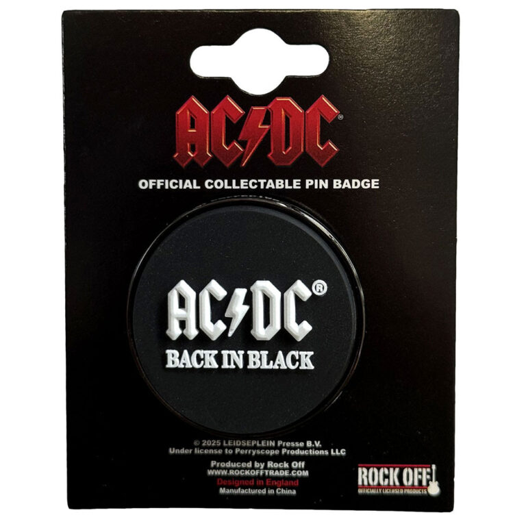 AC/DC Back In Black Pin Badge