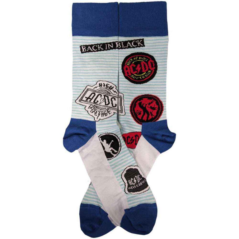 AC/DC Unisex Icons Blue UK Size 7 – 11 Socks