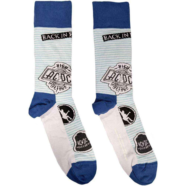 AC/DC Unisex Icons Blue UK Size 7 – 11 Socks