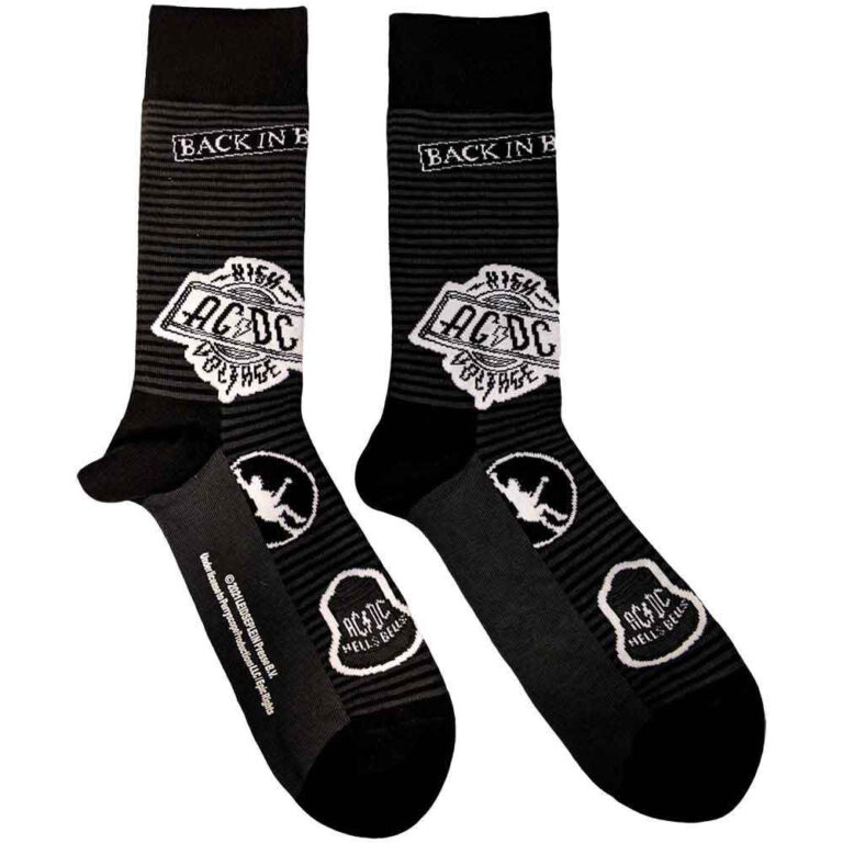 AC/DC Unisex Icons Black UK Size 4 – 7 Socks