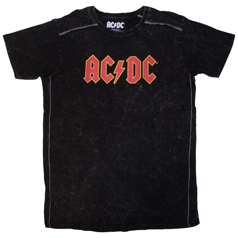 AC/DC Logo Black Wash Collection T-Shirt