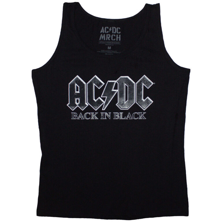AC/DC Back In Black Black Ladies Vest