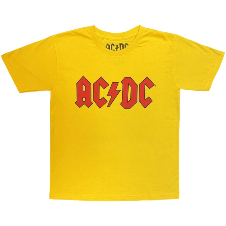 AC/DC Logo Yellow Kids T-Shirt