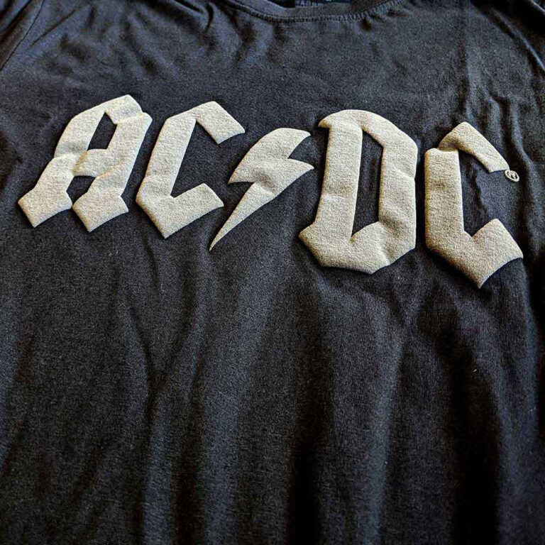 AC/DC Logo Black Hi-Build T-Shirt