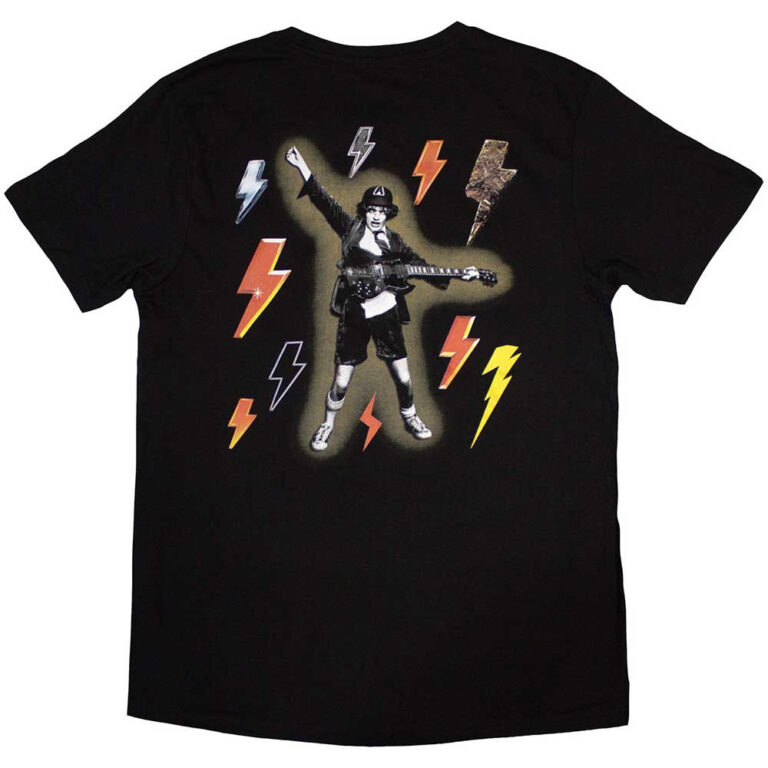 AC/DC Bolt Array Black Back Print T-Shirt