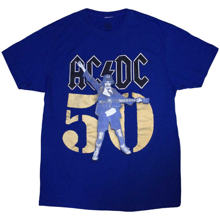 AC/DC Gold Fifty Blue T-Shirt