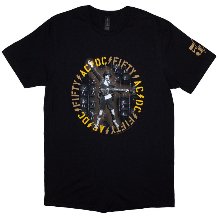 AC/DC Fifty Angus Repeat Black T-Shirt