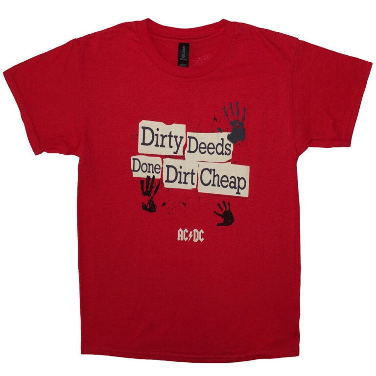 AC/DC Dirty Deeds Done Dirt Cheap Red Kids T-Shirt