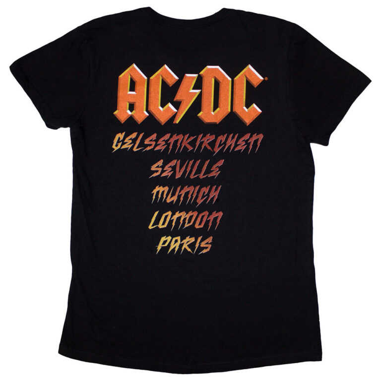 AC/DC High Voltage Dive Bar Black Back Print & Ex-Tour Ladies T-Shirt