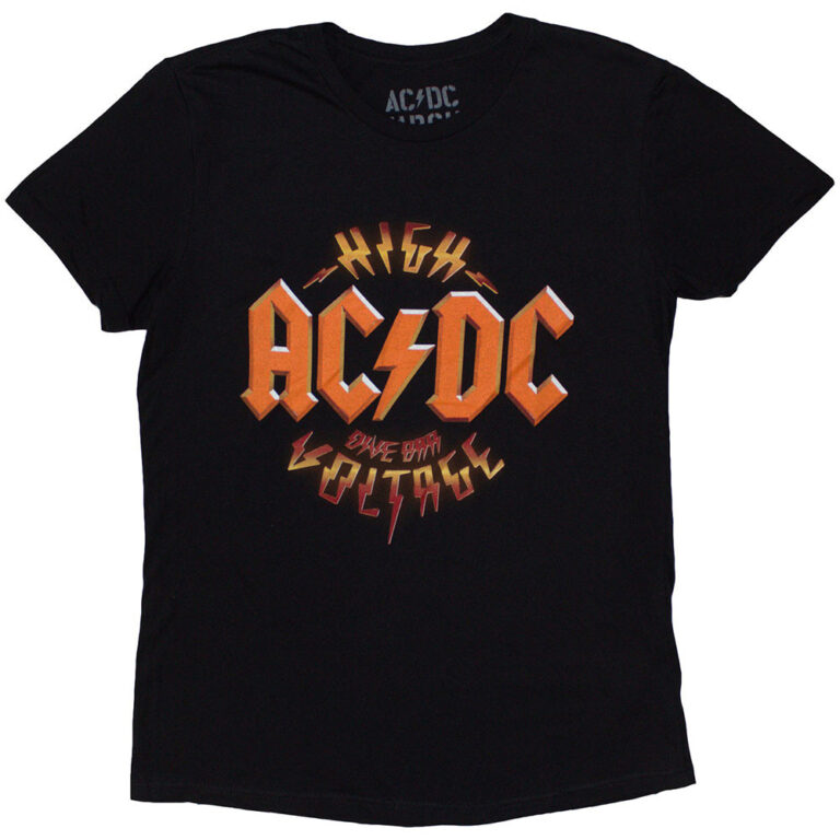 AC/DC High Voltage Dive Bar Black Back Print & Ex-Tour Ladies T-Shirt