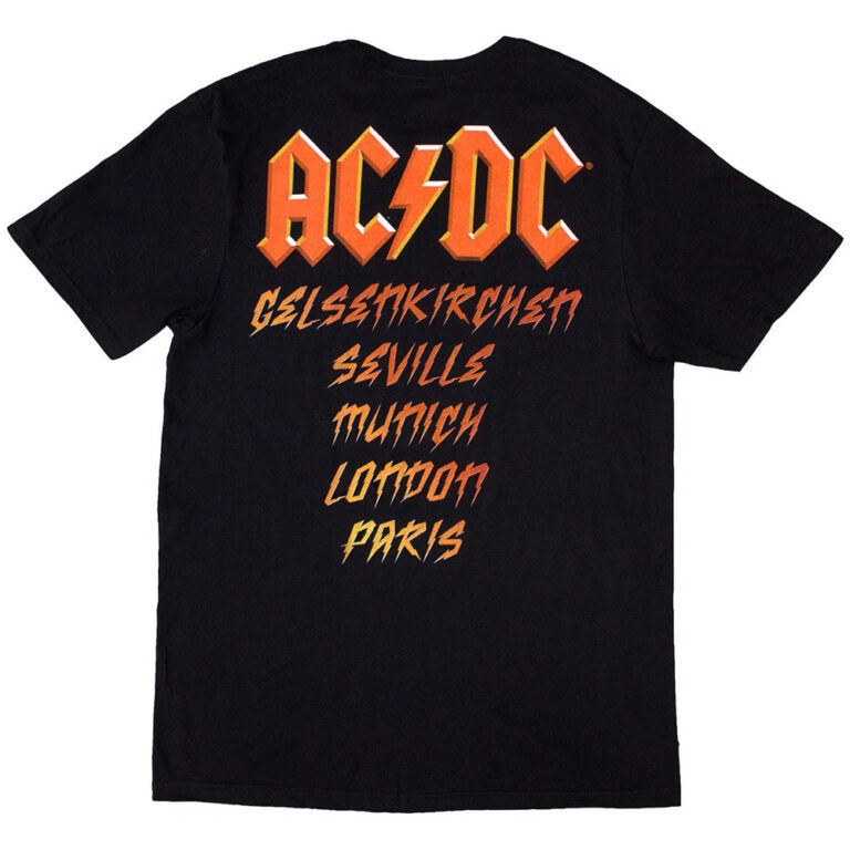 AC/DC High Voltage Dive Bar Black Back Print & Ex-Tour T-Shirt