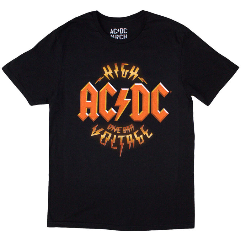 AC/DC High Voltage Dive Bar Black Back Print & Ex-Tour T-Shirt
