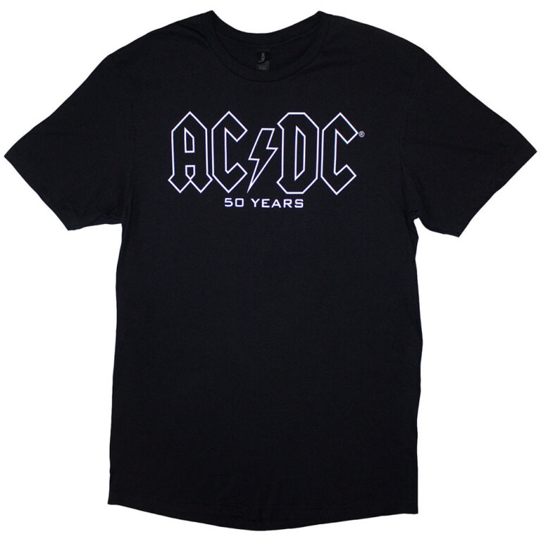 AC/DC History Logo Black Back Print T-Shirt