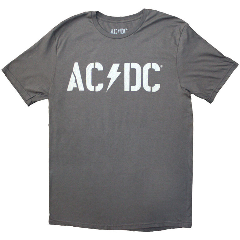 AC/DC Logo PWR-UP EU Tour ’24 Grey Back Print & Ex-Tour T-Shirt