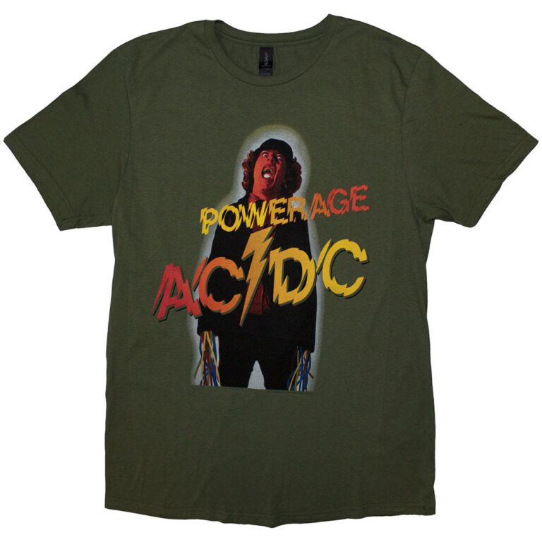 AC/DC Powerage Khaki Green T-Shirt