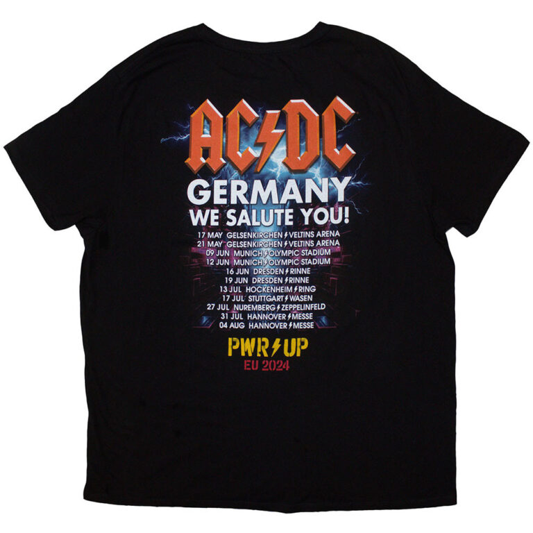 AC/DC PWR-UP Germany EU Tour ’24 Black Back Print & Ex-Tour T-Shirt