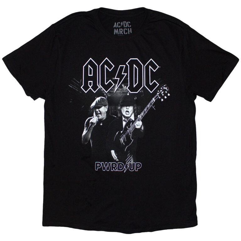 AC/DC PWRD-UP B&W Photo EU Tour ’24 Black Back Print & Ex-Tour T-Shirt