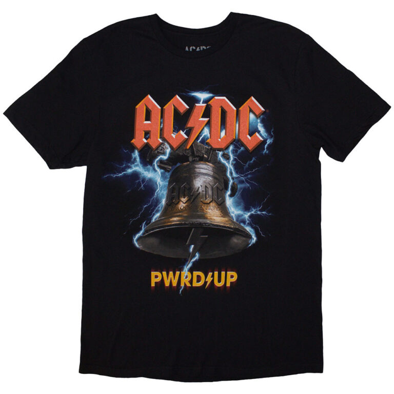 AC/DC PWRD-UP In Rock We Trust Black Back Print & Ex-Tour T-Shirt