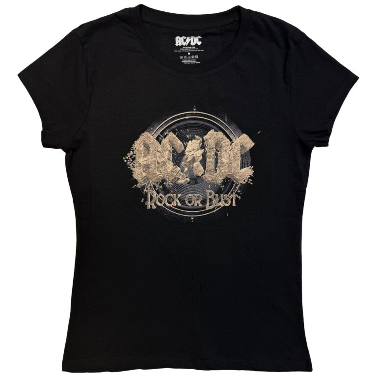 AC/DC Rock or Bust Black Ladies T-Shirt