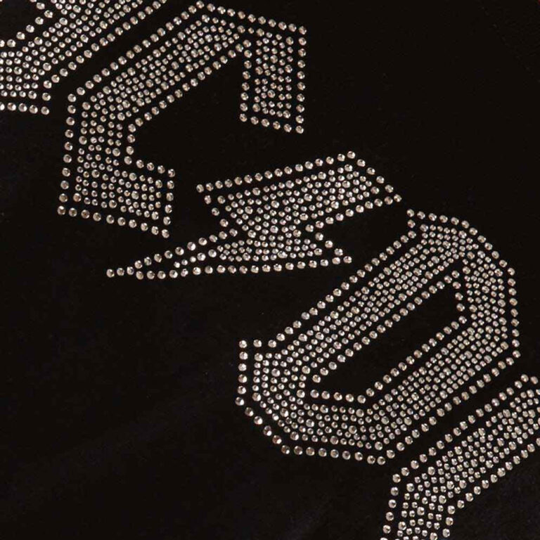 AC/DC Logo Black Embellished Ladies T-Shirt