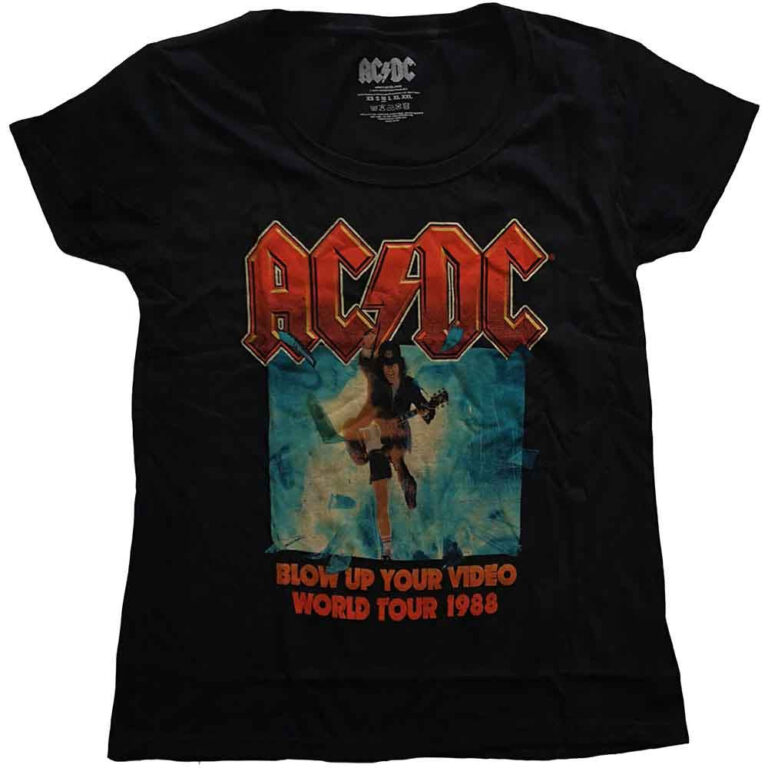 AC/DC Blow Up Your Video Black Ladies T-Shirt