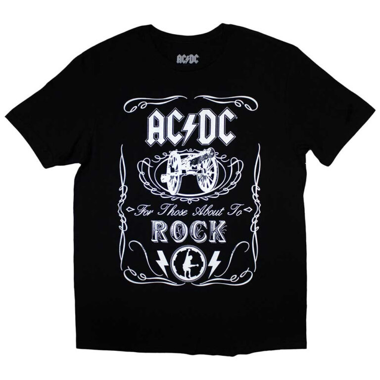 AC/DC Vintage Cannon Swig Black Kids T-Shirt