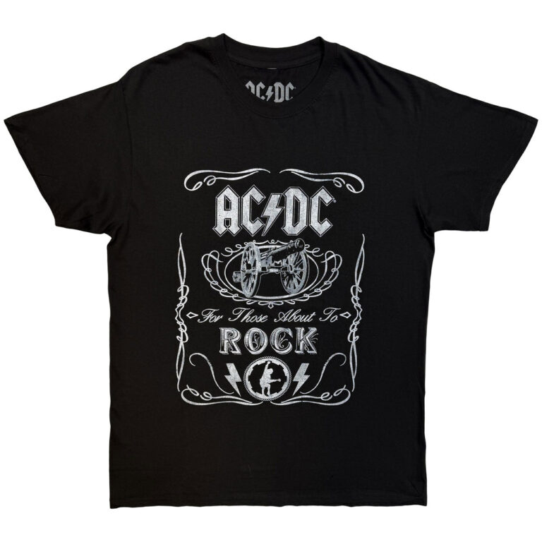 AC/DC Cannon Swig Vintage Black T-Shirt