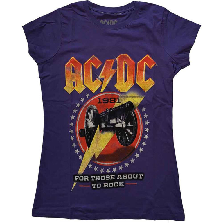 AC/DC For Those About To Rock ’81 Purple Ladies T-Shirt