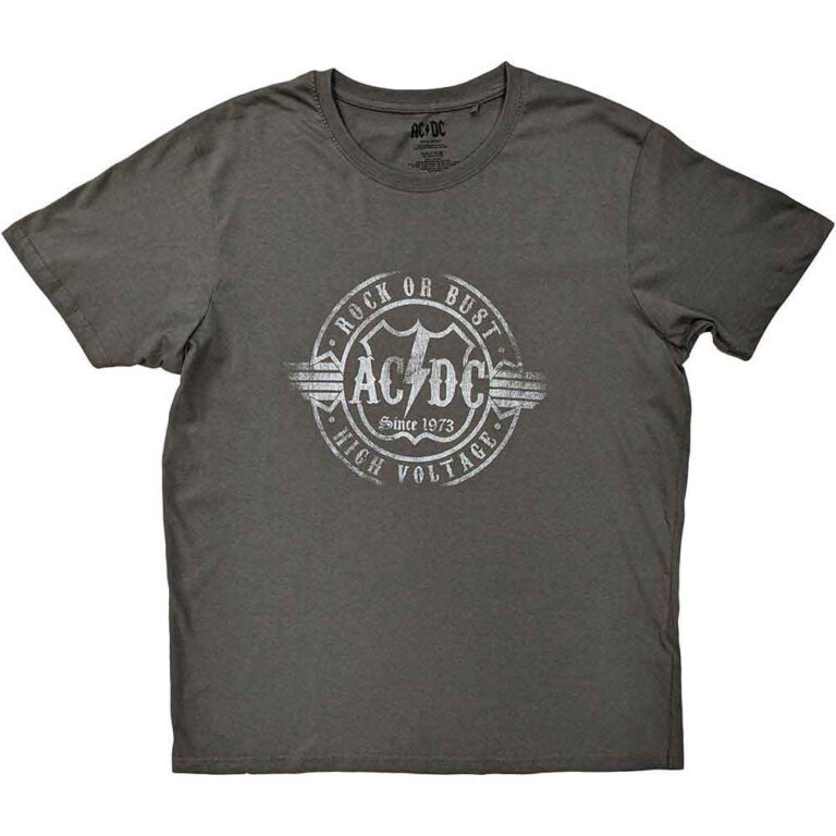 AC/DC Rock or Bust Charcoal Grey T-Shirt