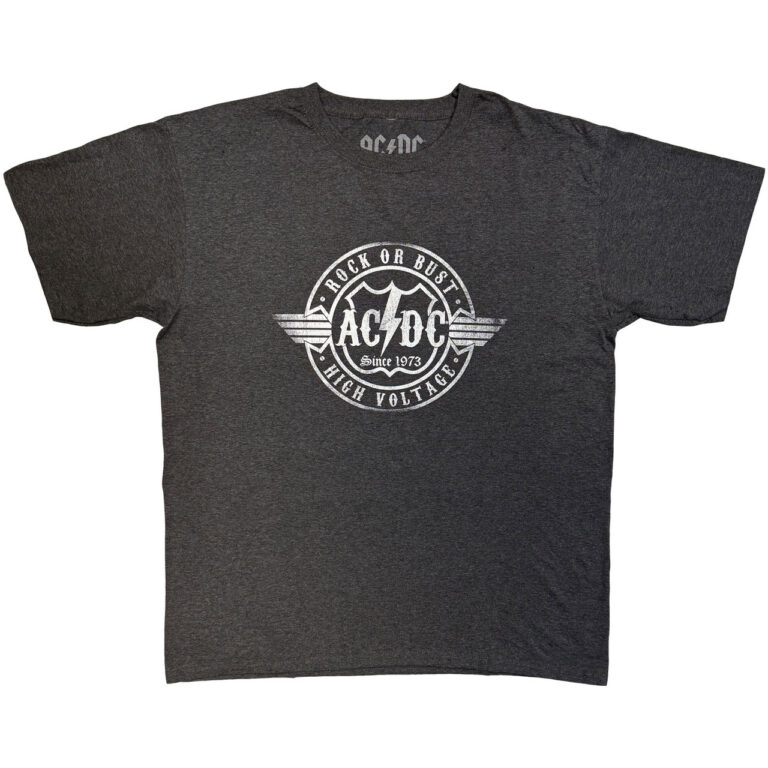 AC/DC Rock or Bust Heather Grey LOS T-Shirt