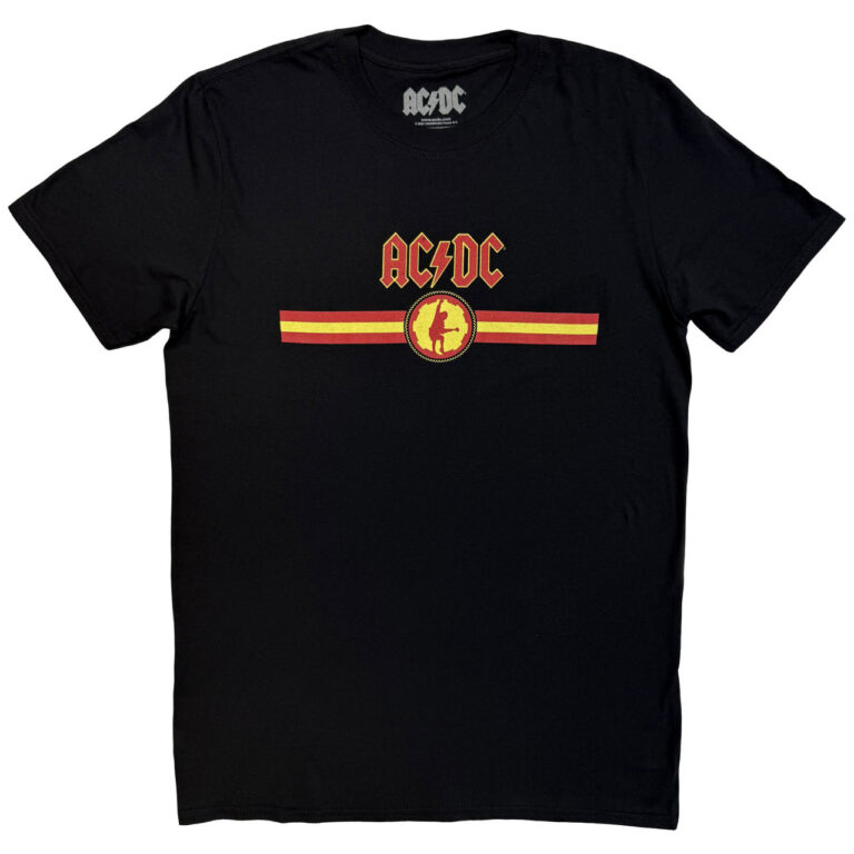 AC/DC Logo & Stripe Black T-Shirt