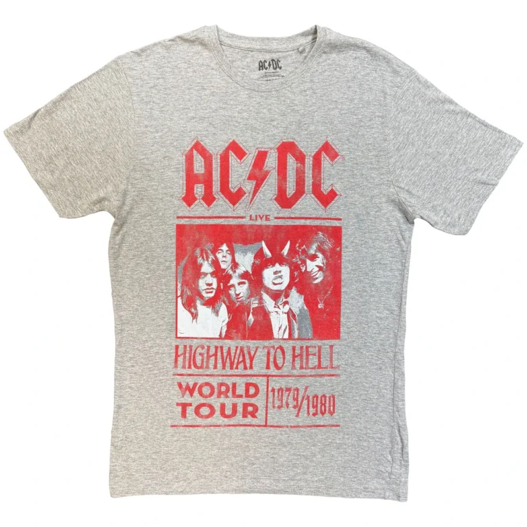 AC/DC Highway to Hell World Tour 1979/1980 Grey T-Shirt