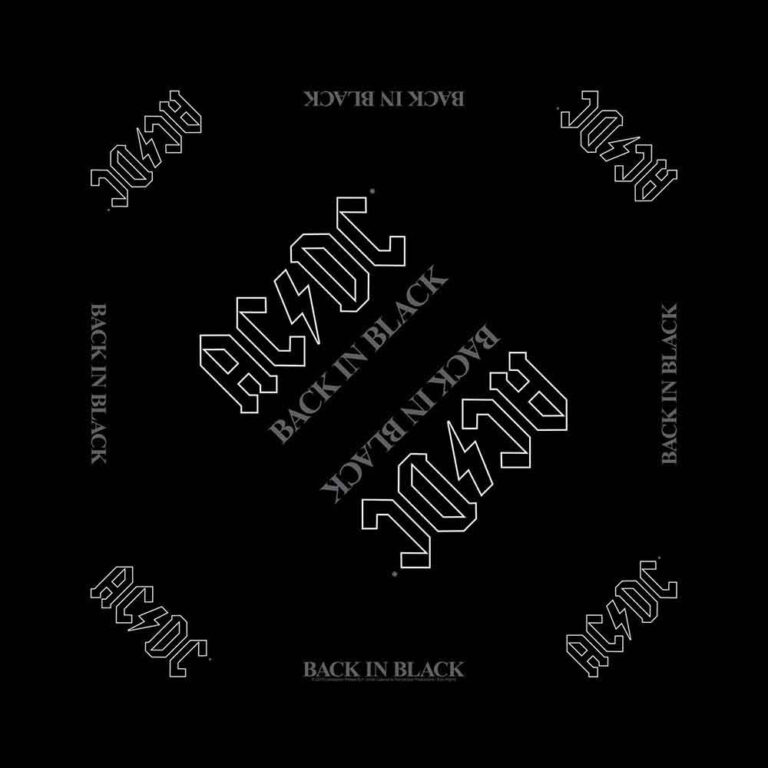 AC/DC Back in Black Black Bandana