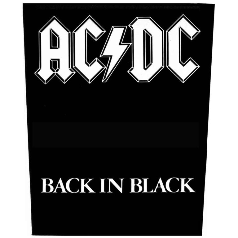 AC/DC Back in Black Back Patch