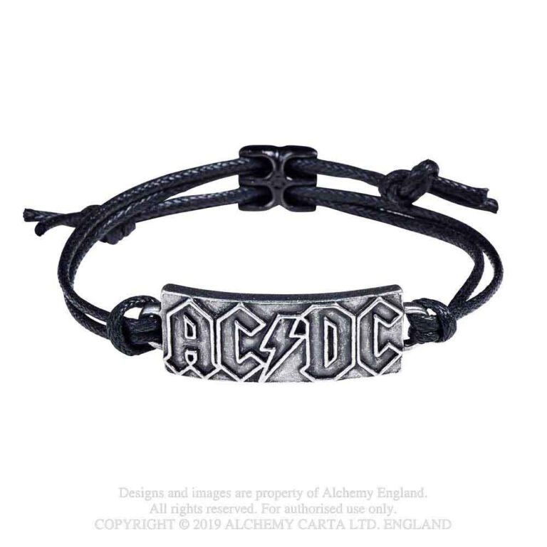AC/DC Corded Lightning Logo Wrist Strap