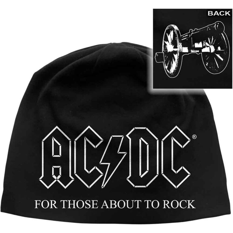 AC/DC Unisex For Those About To Rock Black Beanie Hat