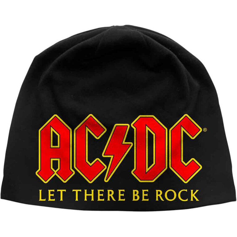 AC/DC Unisex Let There Be Rock Black Beanie Hat