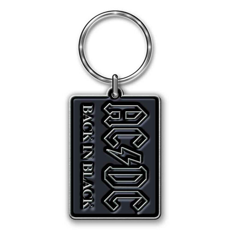AC/DC Back in Black Die-Cast Relief Keychain