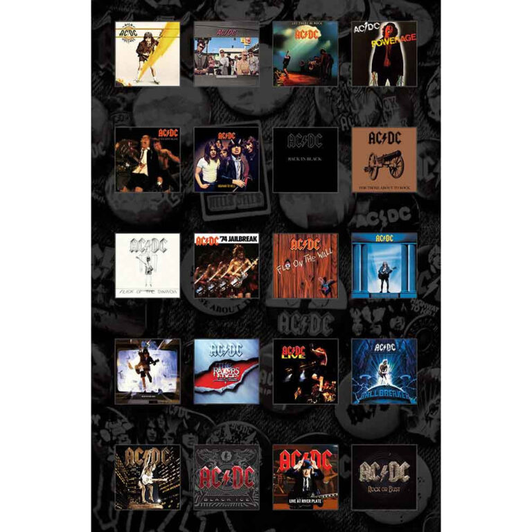 AC/DC Albums Textile Poster