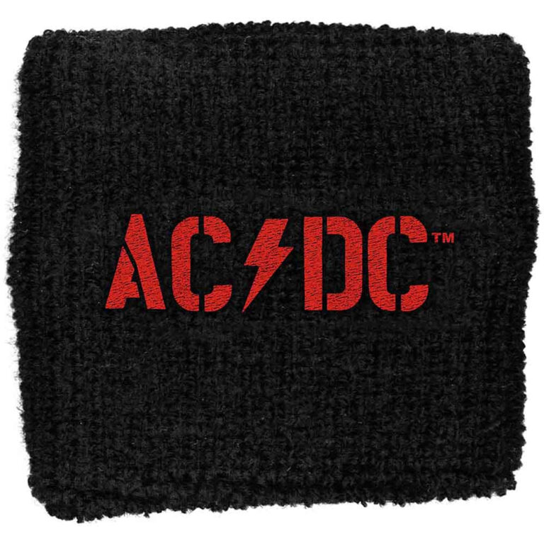 AC/DC Embroidered Wristband: PWR-UP Band Logo Embroidered Wristband