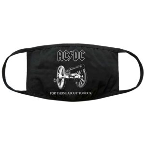 AC/DC About To Rock Black Face Mask